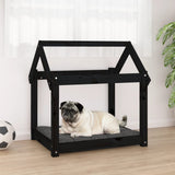 Vidaxl Dog Basket 71x55x70 cm Pine solide noir - afbeelding 1