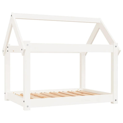 Lit de chien vidaxl 81x60x70 cm en pin massif blanc