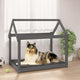 Lit vidaxl pour chiens 101x70x90 cm en pin massif gris gris