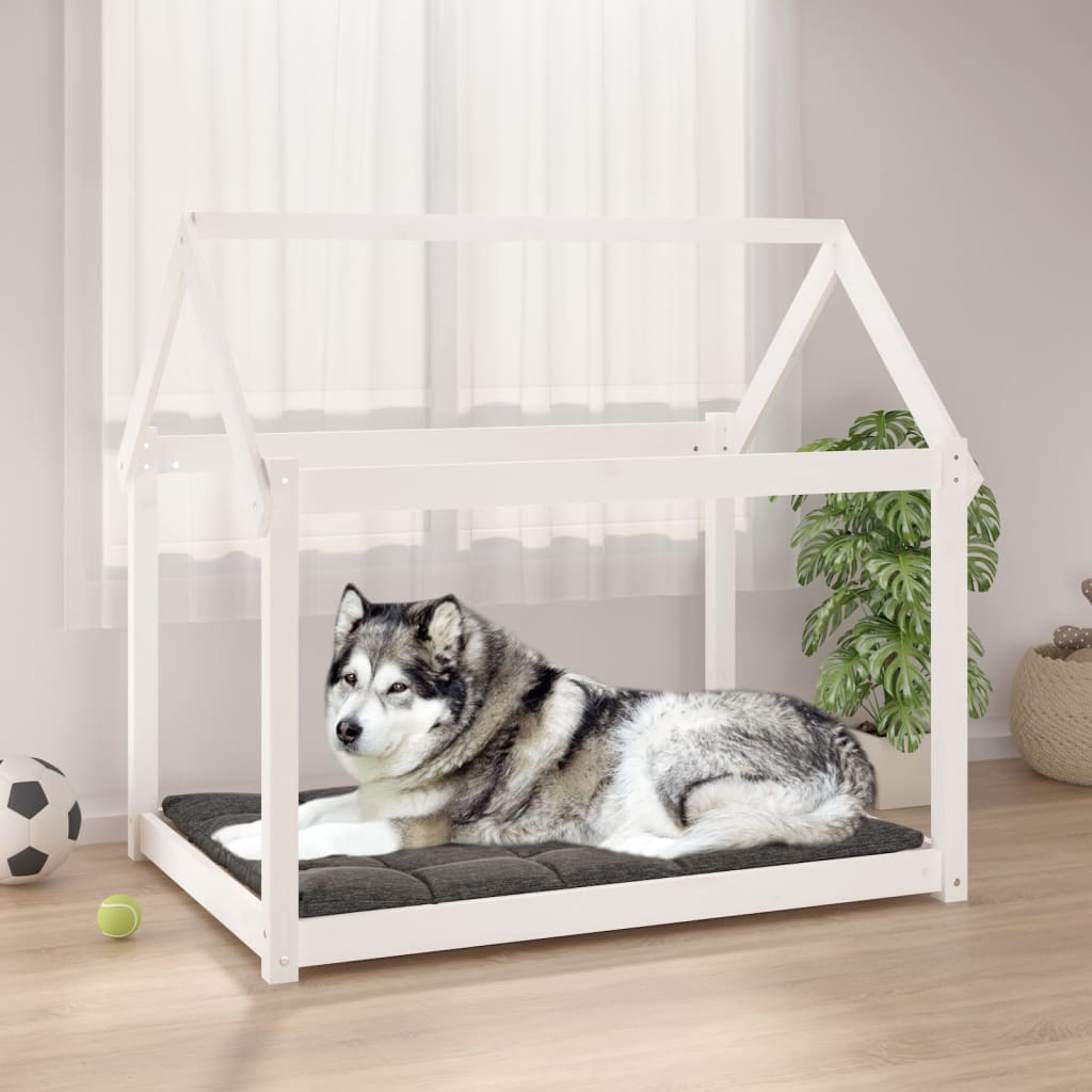 Vidaxl Dog Basket 111x80x100 cm Pine solide blanc