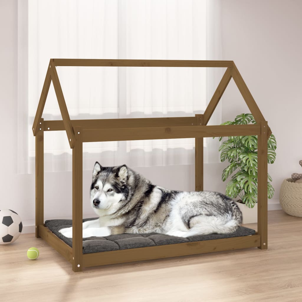 Vidaxl Dog Basket 111x80x100 cm Pine solide Honey Brown