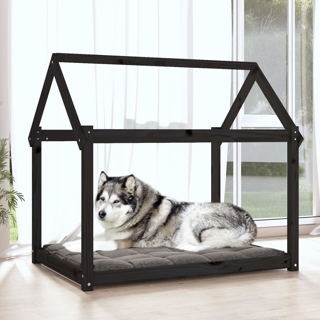 Vidaxl Dog Basket 111x80x100 cm Pine solide noir