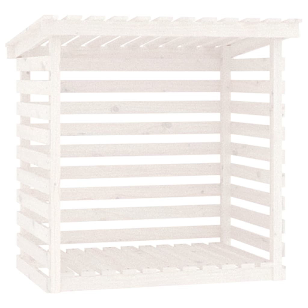 Vidaxl Fireplace Trek 108x73x108 cm Pine solide blanc
