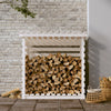 Vidaxl Fireplace Trek 108x73x108 cm Pine solide blanc