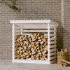 Vidaxl Fireplace Trek 108x73x108 cm Pine solide blanc