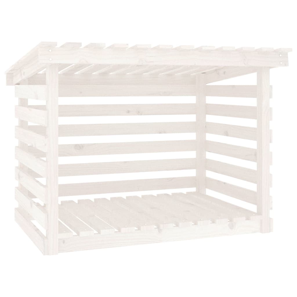 Vidaxl Fireplace Trek 108x73x79 cm Pine solide blanc