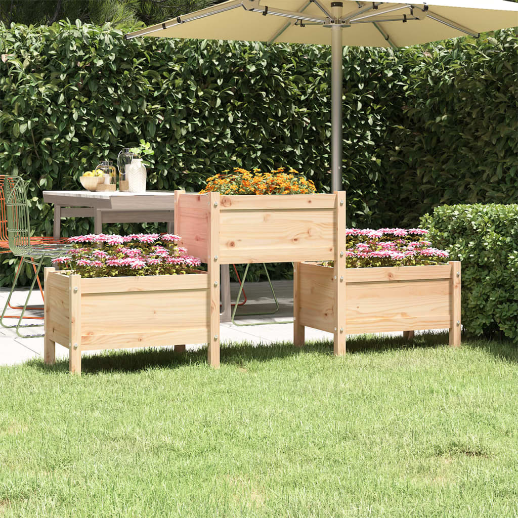 Boîte de planification Vidaxl 178.5x44x75 cm Solid Pine