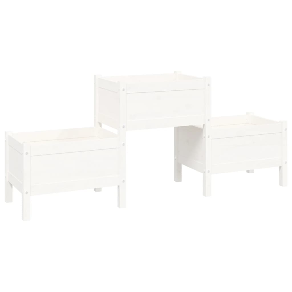 Vidaxl Planning Box 178.5x44x75 cm Pine solide blanc