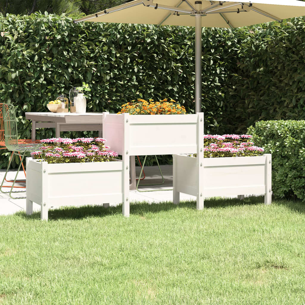 Vidaxl Planning Box 178.5x44x75 cm Pine solide blanc