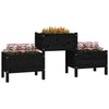 Boîte de planification Vidaxl 178.5x44x75 cm Pine solide noir