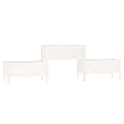 Vidaxl Planning Box 245.5x44x75 cm Pine solide blanc