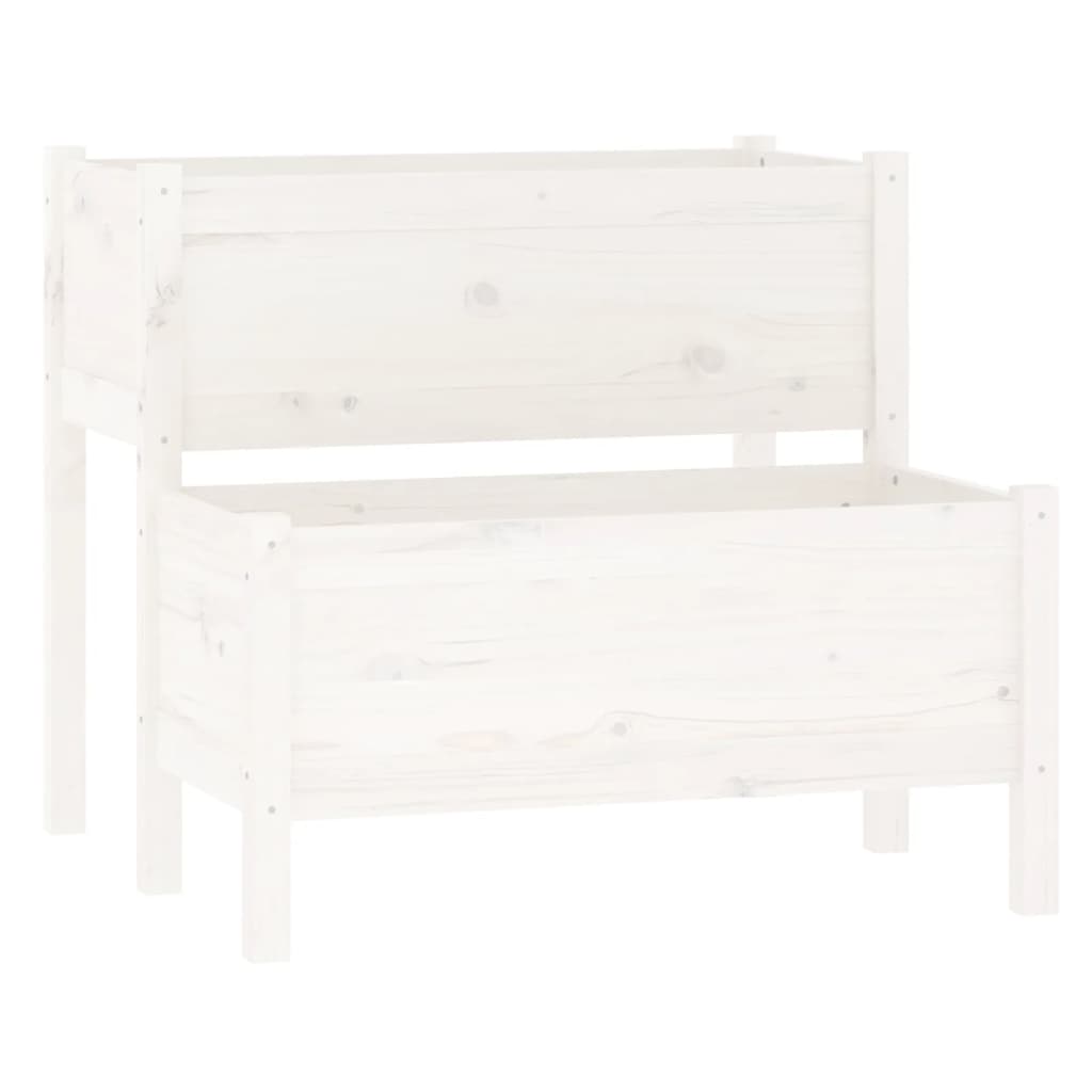Vidaxl Planning Box 84.5x84x75 cm Pine solide blanc
