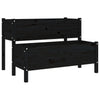 Boîte de planification Vidaxl 110x84x75 cm Pine solide noire
