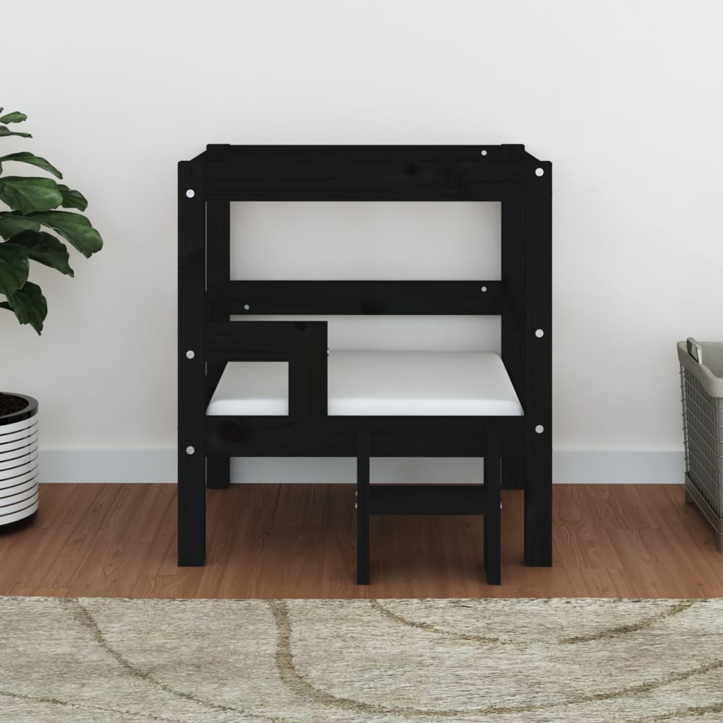 Vidaxl Dog Basket 55.5x53.5x60 cm Pine solide noir