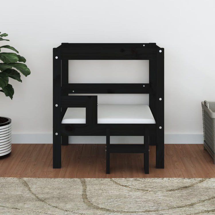 Vidaxl Dog Basket 55.5x53.5x60 cm Pine solide noir