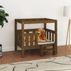 Vidaxl Dog Basket 75.5x63.5x70 cm Pine Solid Honey Brown