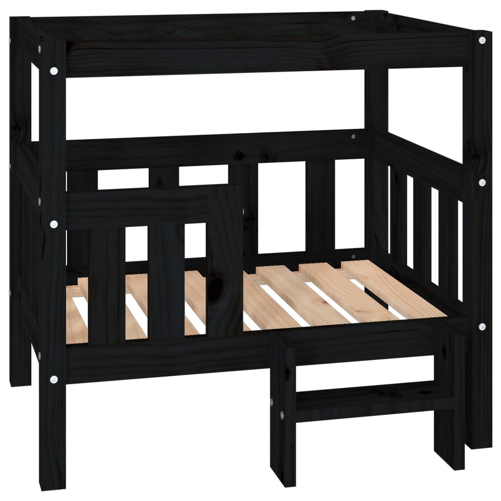 Vidaxl Dog Basket 75.5x63.5x70 cm Pine solide noir