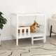 Vidaxl Dog Basket 95.5x73.5x90 cm Pine solide blanc