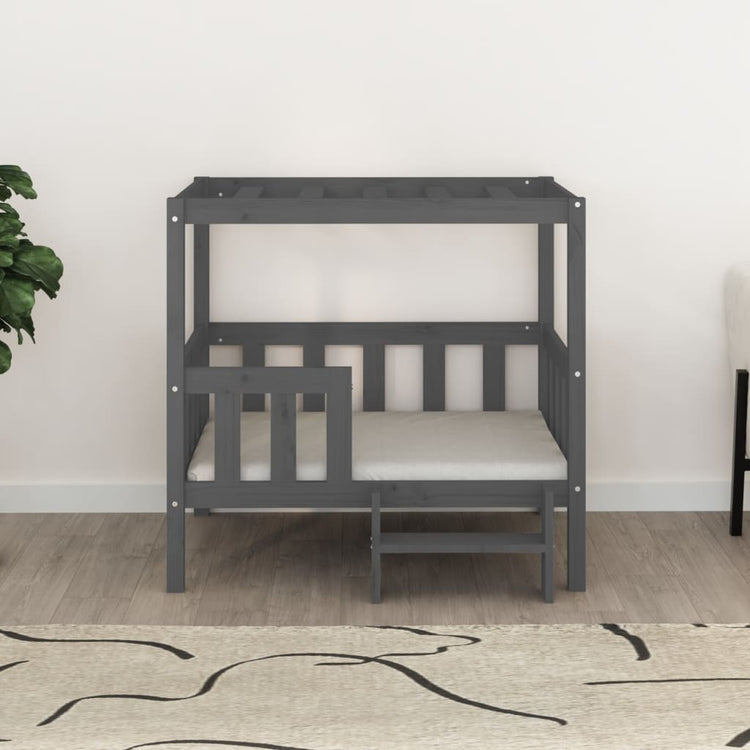 Vidaxl Dog Basket 95.5x73.5x90 cm Gris de pin massif