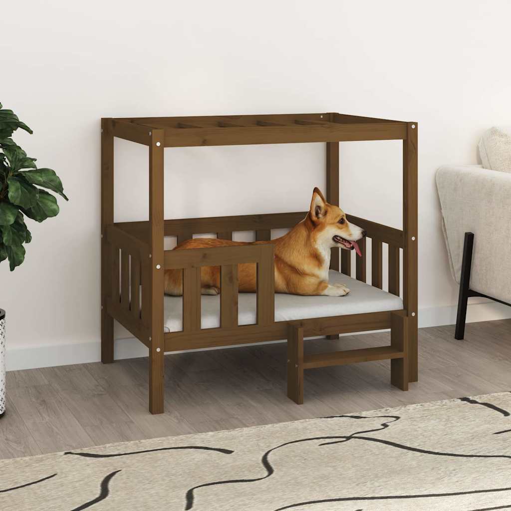 Vidaxl Dog Basket 95.5x73.5x90 cm Pine solide Honey Brown