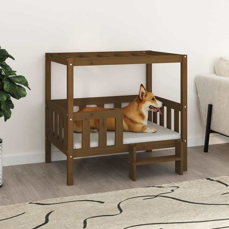 Vidaxl Dog Basket 95.5x73.5x90 cm Pine solide Honey Brown