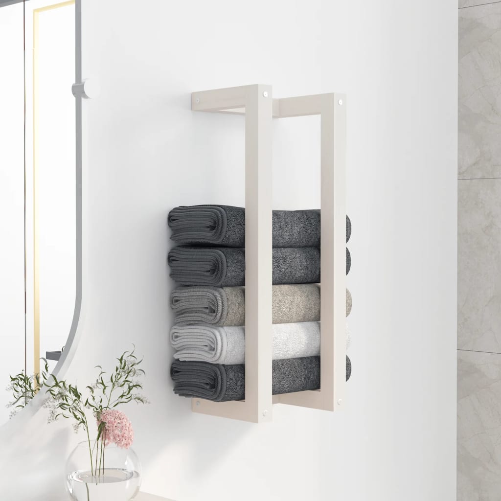 Vidaxx porte-serviettes 23x18x60 cm bois de pin massif blanc