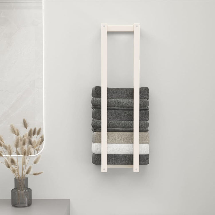 Vidaxx porte-serviettes 23x18x90 cm bois de pin massif blanc