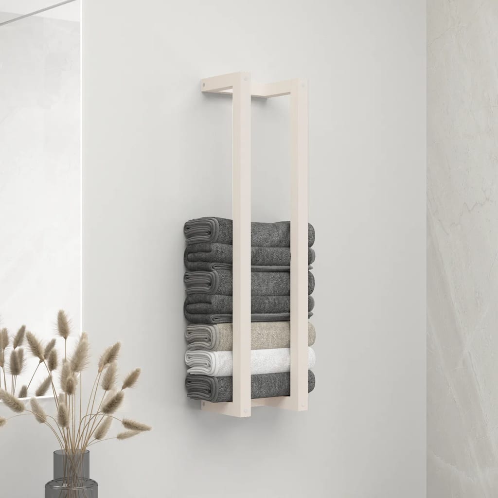Vidaxx porte-serviettes 23x18x90 cm bois de pin massif blanc