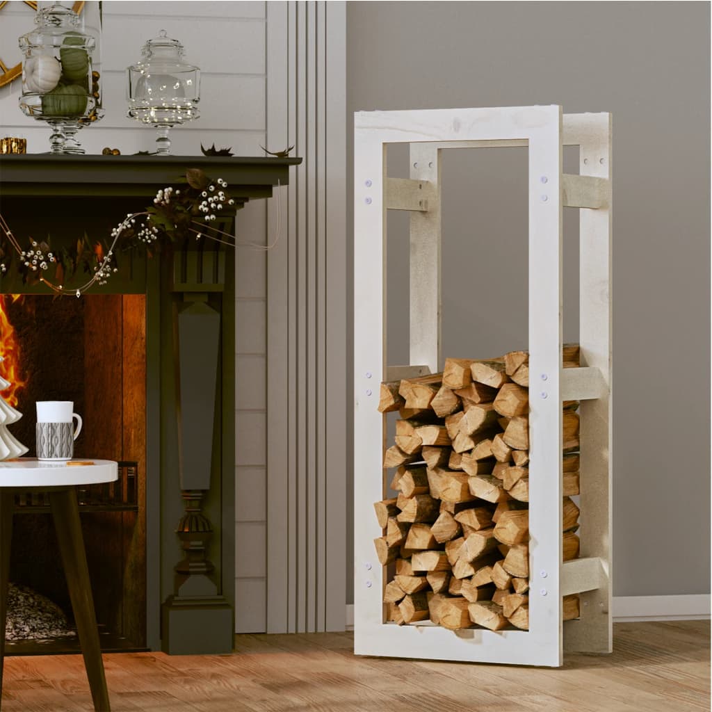 Violet de vidaxl 41x25x100 cm Pine solide blanc