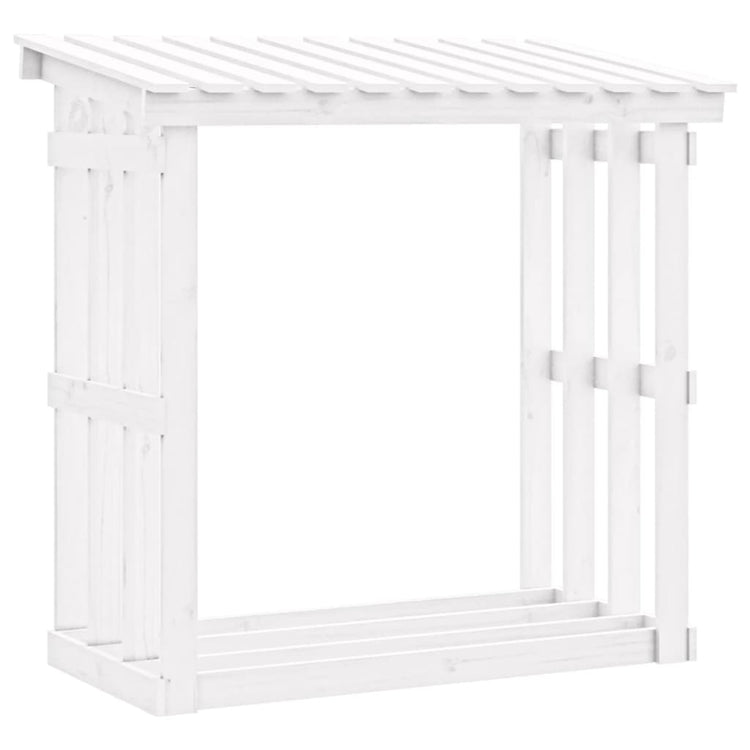 Vidaxx support à bois de cheminée 108x64,5x109 cm bois de pin massif blanc