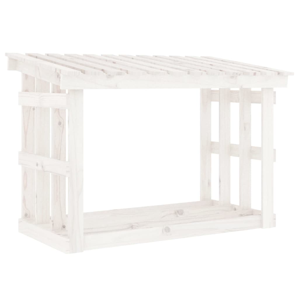 Vidaxl Fireplace Trek 108x64.5x77 cm Pine solide blanc