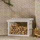Vidaxl Fireplace Trek 108x64.5x77 cm Pine solide blanc