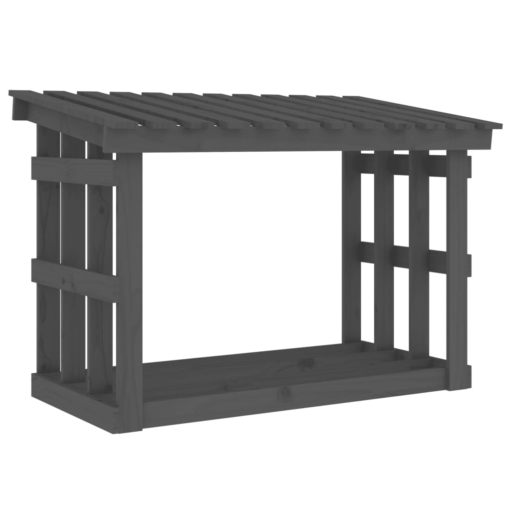 Vidaxl cheminée trek 108x64.5x77 cm en pin massif gris