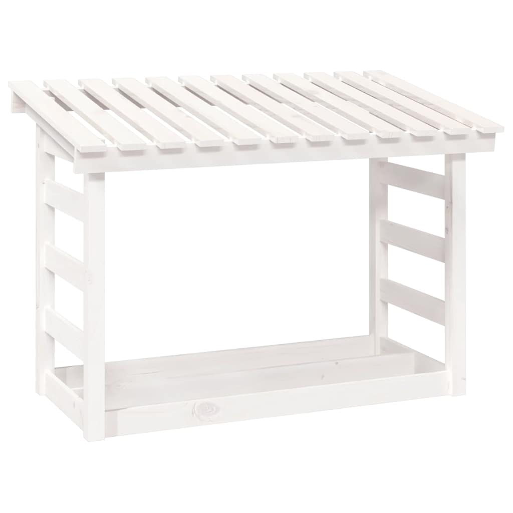 Viple de vidaxl 108x64.5x78 cm Pine solide blanc