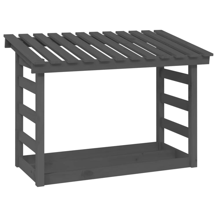 Vidaxl cheminée trek 108x64.5x78 cm en pin massif gris