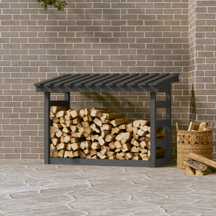Vidaxl cheminée trek 108x64.5x78 cm en pin massif gris