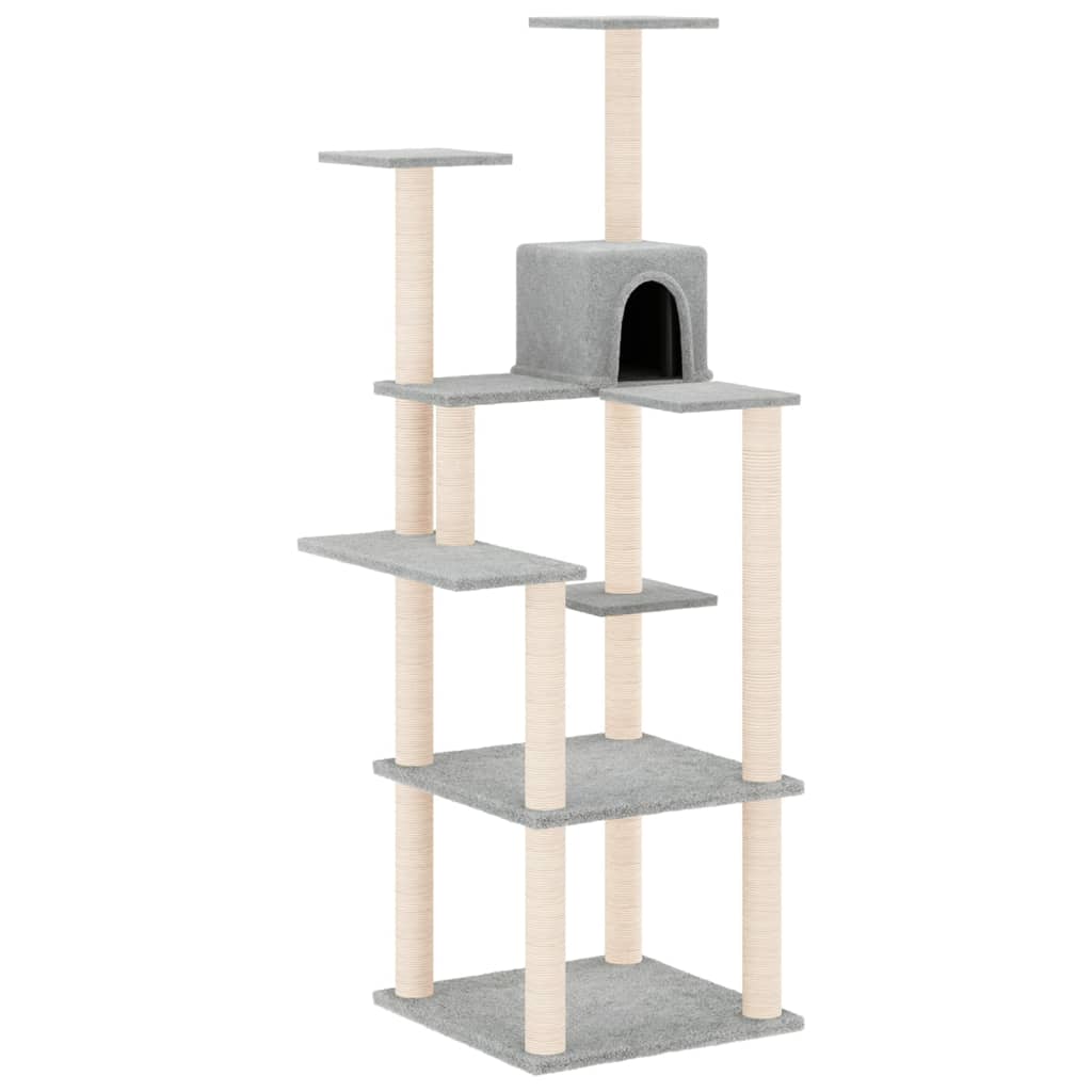 Vidaxl Cat Furniture avec Sisal Scratch Posts 153 cm Gris clair