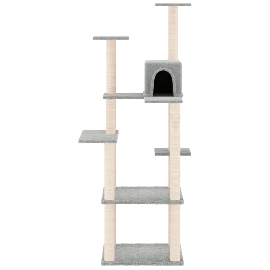 Vidaxl Cat Furniture avec Sisal Scratch Posts 153 cm Gris clair