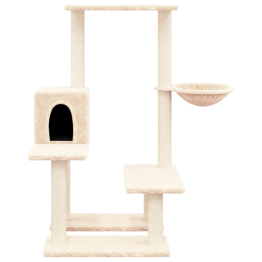 Vidaxl Cat Furniture avec Sisal Scratch Posts 94,5 cm Crème -Colored