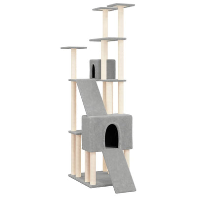 Vidaxl Cat Furniture avec Sisal Scratch Posts 190 cm Gris clair