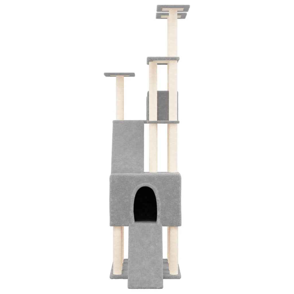 Vidaxl Cat Furniture avec Sisal Scratch Posts 190 cm Gris clair