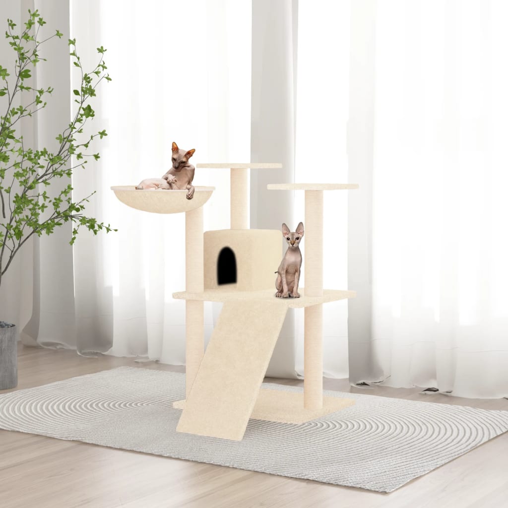 Vidaxl Cat Furniture avec Sisal Scratch Posts 83 cm Crème -Colored