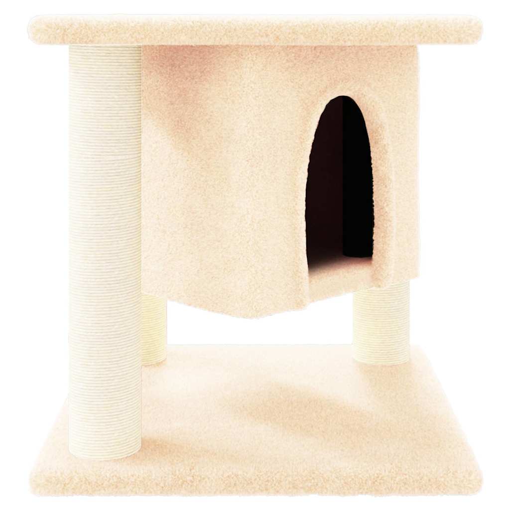 Vidaxl Cat Furniture avec Sisal Scratch Posts 37 cm Crème -Colored