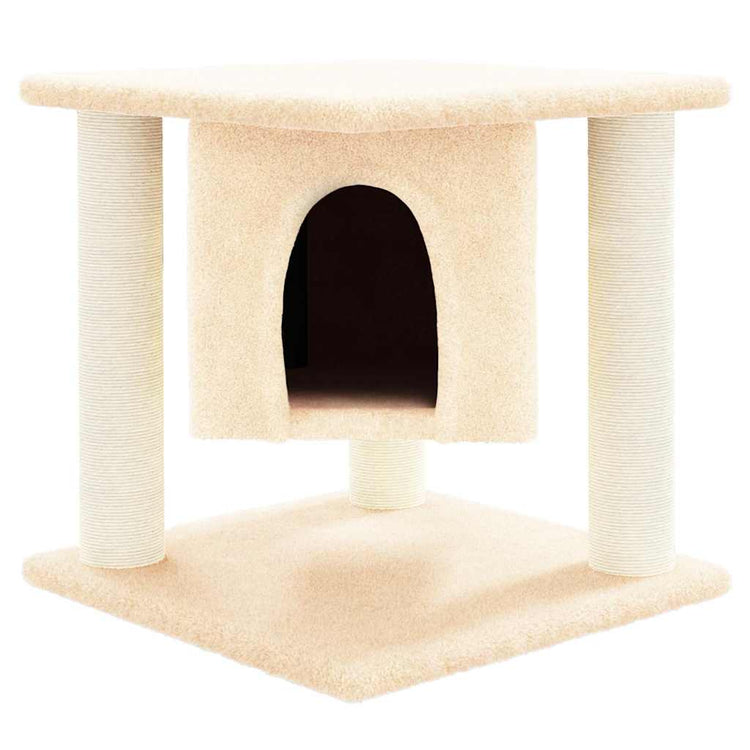 Vidaxl Cat Furniture avec Sisal Scratch Posts 37 cm Crème -Colored