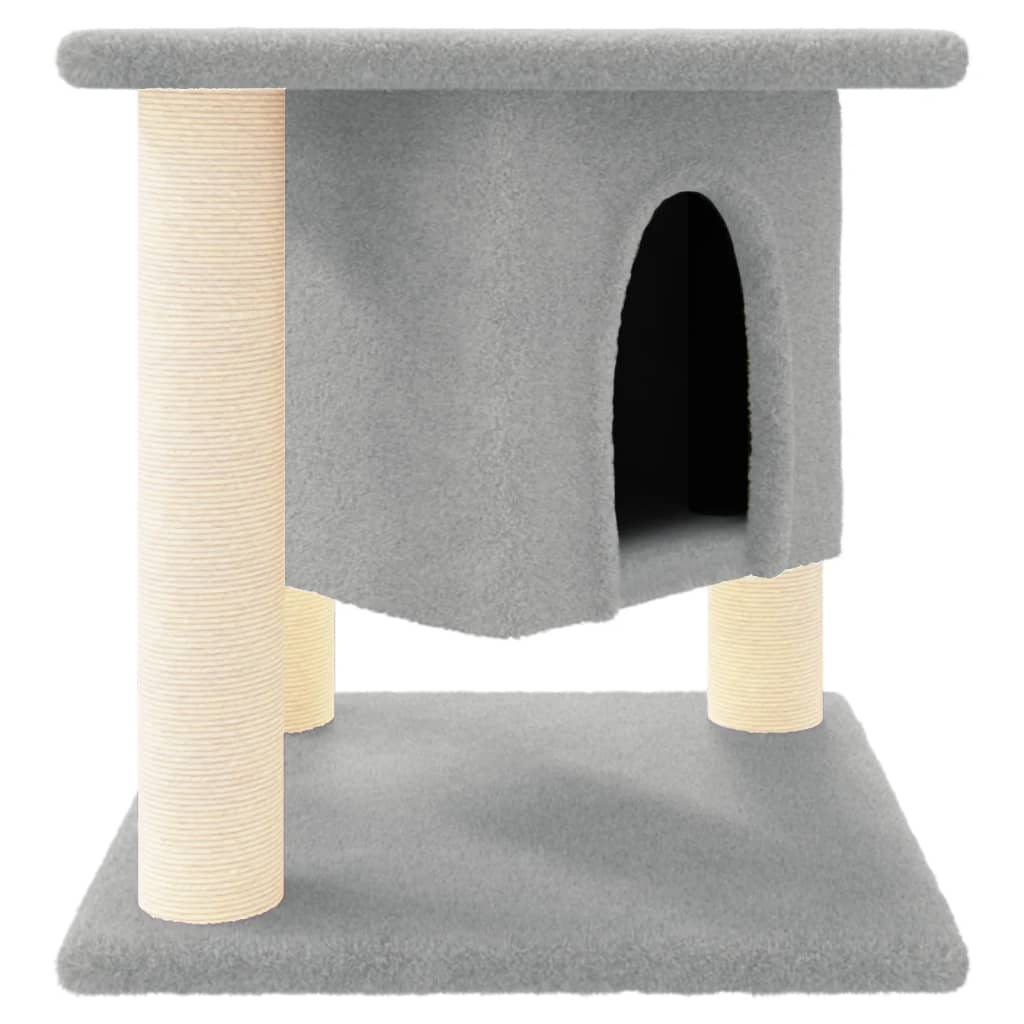 Vidaxl Cat Meubles avec Sisal Scratch Posts 37 cm Gris clair