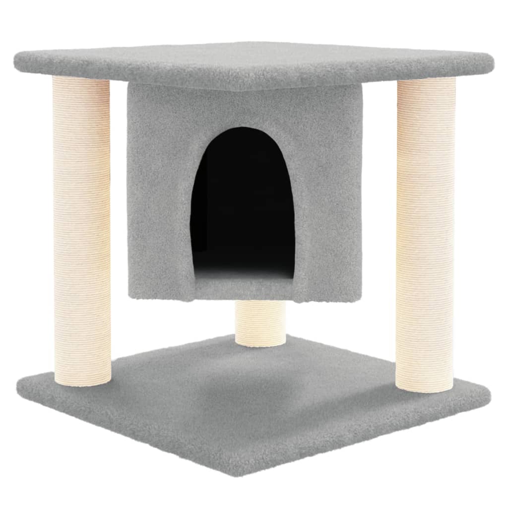 Vidaxl Cat Meubles avec Sisal Scratch Posts 37 cm Gris clair