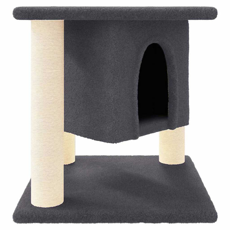 Vidaxl Cat Furniture avec Sisal Scratch Posts 37 cm Gris foncé