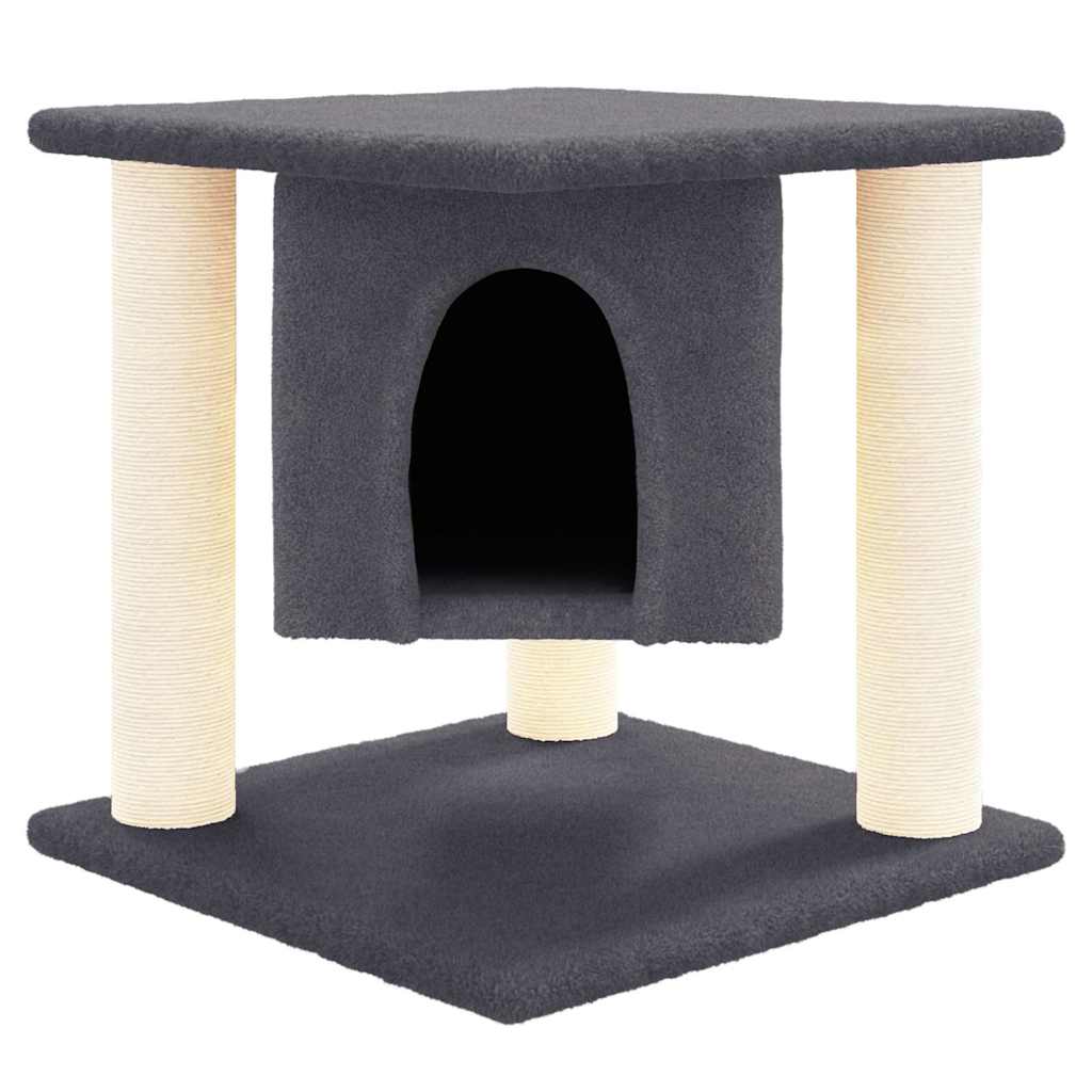 Vidaxl Cat Furniture avec Sisal Scratch Posts 37 cm Gris foncé