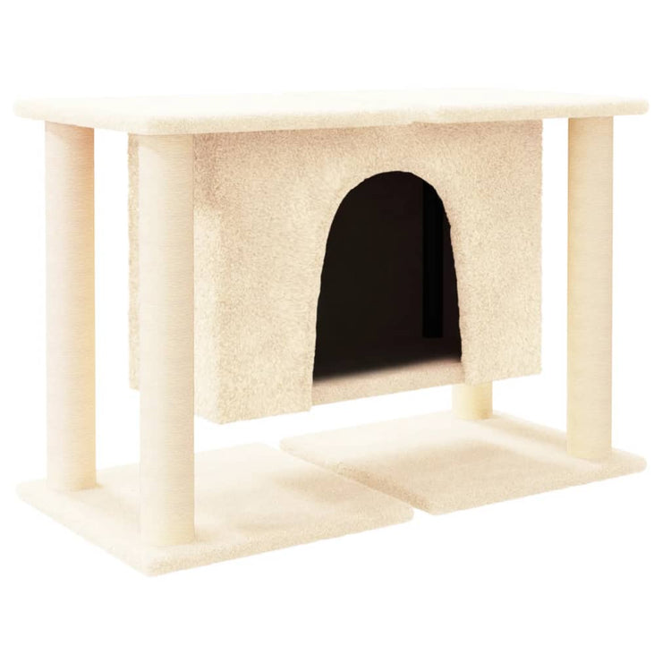 Vidaxl Cat Furniture avec Sisal Scratch Posts 50 cm Crème -Colored