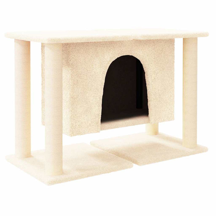 Vidaxl Cat Furniture avec Sisal Scratch Posts 50 cm Crème -Colored
